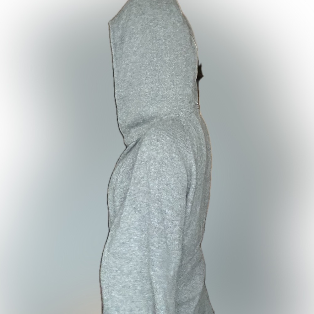 Sparrow for Anthropologie grey hoodie cardigan 3/4 sleeve adjustable Small - Picture 2 of 8
